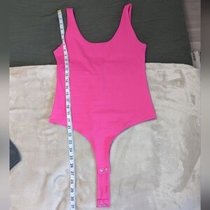 Pink scoopneck bodysuit